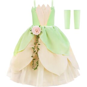 JerrisApparel Girls Princess Costume Role Play Fancy Dress Ball Gown Halloween Party Dress up