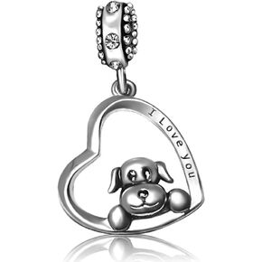 قلب الكلب أمي أحبك جوهرة الميلاد باو طباعة استرخى المرأة الخرز السحر ل أساور زوجة أمي شقيقة مجوهرات in Kuwait