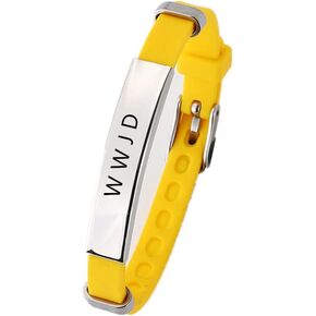 WWJD Bracelets for Men Women，Adjustable Silicone Bracelet What Would Jesus Do Inspirational Religious Reminder Jewelry Gifts for Him Her