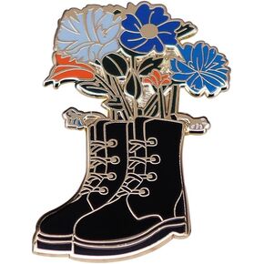 Enamel Pin Cute Beautifully Boots Flowers Brooch Kawaii Shoe Plant Accessories Fashion Healing Badge Gift for Friend