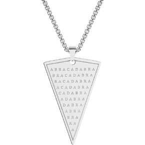 Chereda Cabalistic Abraxas Abracadabra Pendant Necklace For Men Male Magic Occult Esoteric Amulet Jewelry Necklaces