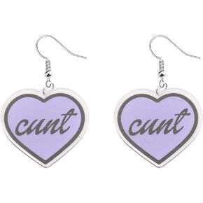 Cunt Earrings Swear Word Jewelry Cunt Gift C U Next Tuesday Jewelry Quirky Earrings