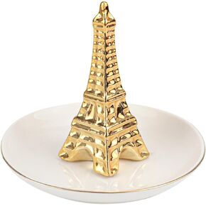 YOLUFER Mermaid Ring Holder, Jewelry Holder with Ceramic Jewelry Tray Dish for Rings, Earring and Other Small Accessories (Mermaid)