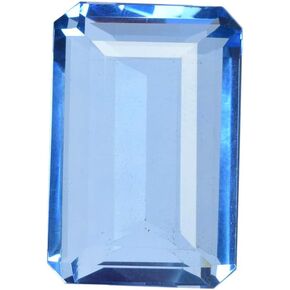 GEMHUB Blue Topaz Gem 94.30 Ct Emerald Shaped Loose Gemstone