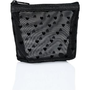 VEDO SHIPIN Zipper Mesh Makeup Bags, Mini Makeup Bag, Portable Small Makeup Bags, Travel Pocket Cosmetic Bag Small Makeup Pouch for Women