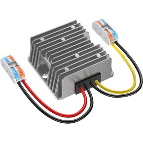 24V to 12V Converter 20A 240W with Wire Terminal Block, 20V to 12V Step Down More Safe, 18V to 12V Converter for Golf Cart Truck Vehicle Boat Solar System (Accept DC 15-40V Inputs)