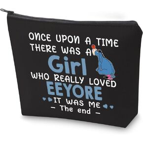 ZJXHPO Funny Cartoon Character Lover Gift There Was A Who Really Loved Zipper Pouch Cartoon Donkey Makeup Bag (ONCE-Cartoon)