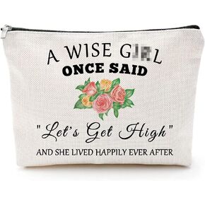 Encouragement Gifts for Women Inspirational Gifts Makeup Bag Funny Birthday Gift for Sister Cosmetic Bag Motivational Gift for Best Friend Travel Cosmetic Pouch Graduation Christmas Gift（Black）