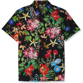 GUESS Men's Short Sleeve Laguna Graphic Floral Shirt