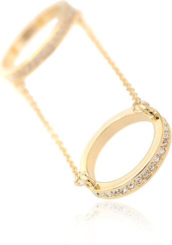 Crystal Embedded Double Layer with Chain Knuckle Ring in Saudi Arabia