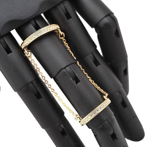 Crystal Embedded Double Layer with Chain Knuckle Ring in Saudi Arabia