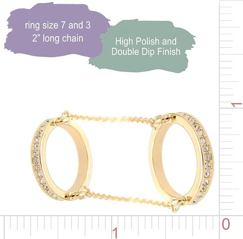 Crystal Embedded Double Layer with Chain Knuckle Ring in Saudi Arabia