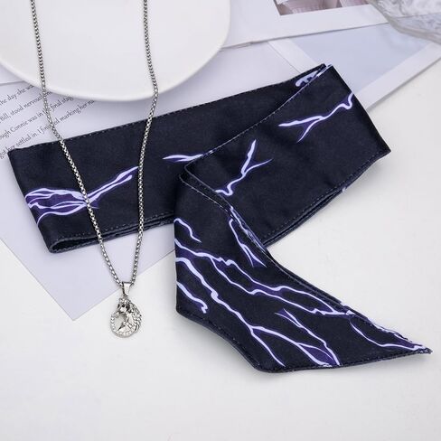 BK.Fangwoo Horseshoe Necklace and Headband Costume Accessories Horse pendant Necklace Lightning Headband Mens Movie Cosplay Party in Saudi Arabia