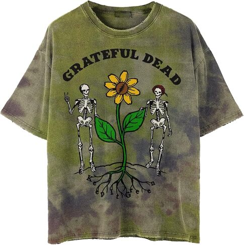 Grateful Dead Keep It Green Flower Tie Dye T-Shirt in Saudi Arabia