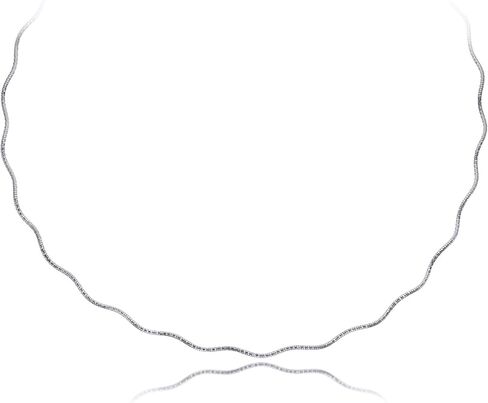 قلادة بلينغ فور يور باك من الفضة الإسترلينية 1.5 ملم إيطالية متموجة أوميغا، 16 بوصة - 20 بوصة in Kuwait