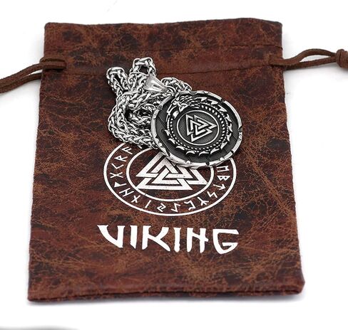 قلادة بتصميم تميمة على شكل تنين الفايكنج الاسكندنافي الشمالي هدية للرجال, ستانلس ستيل, لا in Kuwait