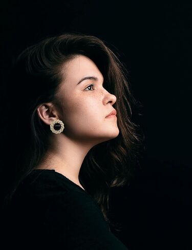 YOUMOCD Stud Earrings for Women Black Round Pearl Earings Fashion Jewelry in Saudi Arabia