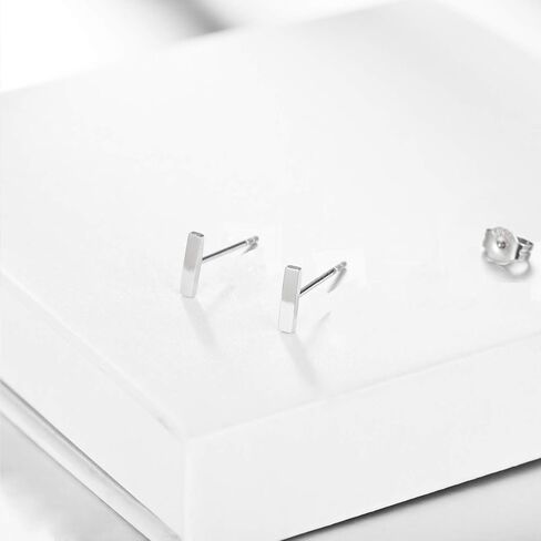 14K Gold Bar Stud Earrings for Women, Real Gold Post Earrings Fine Jewelry Gifts for Her in Saudi Arabia