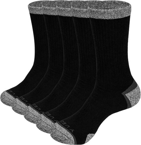 جوارب للمشي لمسافات طويلة للرجال، جوارب رياضية مبطنة ماصة للرطوبة، جوارب سميكة من القطن للعمل للرجال، مقاس 6-13 in Kuwait