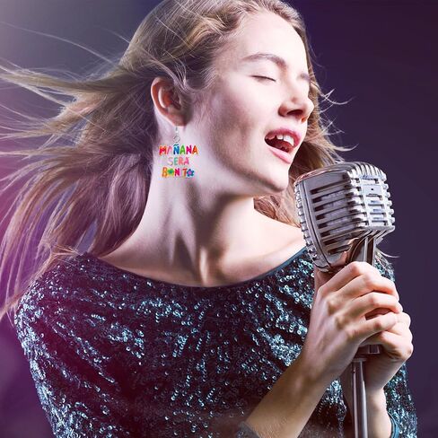 DDhoutiun 2Pairs Karol Heart with Thorns Earrings Colorful Manana Sera Bonito Acrylic Heart Shaped Dangle Drop Earring Latin Singer Merchandise Music Album Merch Jewelry Gifts for Women Girls Fans in Saudi Arabia