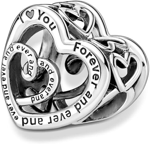 Pandora Entwined Infinite Hearts Charm Bracelet Charm Moments Bracelets - Stunning Women's Jewelry - Gift for Women in Your Life - Made with Sterling Silver, With Gift Box in Saudi Arabia
