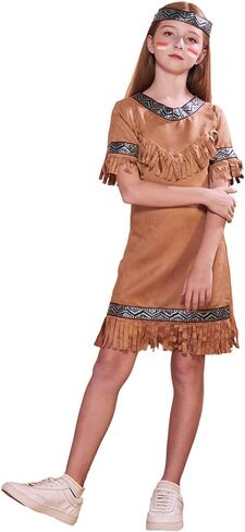 ReneeCho Kid’s Indian Costume Boys Girls Halloween Outfit Party Field in Saudi Arabia