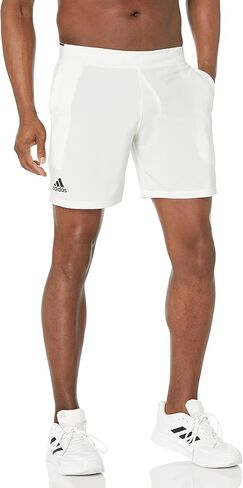 adidas Men's Club Stretch-Woven Tennis Shorts, White/Black, X-Large in Saudi Arabia