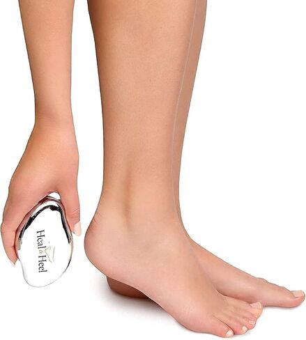 Heal A Heel Silicone Heal Cups Size M + NanoGlass Foot File | Natural Dry Heel Solution | Comfortable and Durable Heel Cup for Cracked Heel Treatment in Saudi Arabia