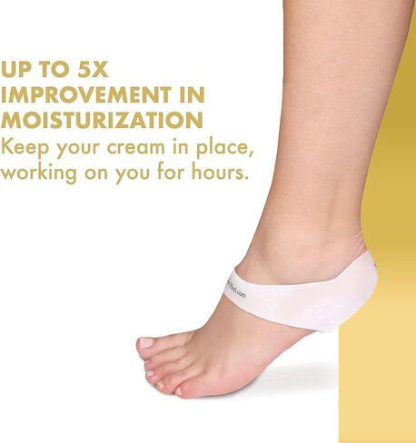 Heal A Heel Silicone Heal Cups Size M + NanoGlass Foot File | Natural Dry Heel Solution | Comfortable and Durable Heel Cup for Cracked Heel Treatment in Saudi Arabia