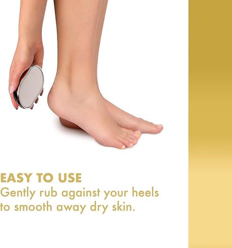 Heal A Heel Silicone Heal Cups Size M + NanoGlass Foot File | Natural Dry Heel Solution | Comfortable and Durable Heel Cup for Cracked Heel Treatment in Saudi Arabia