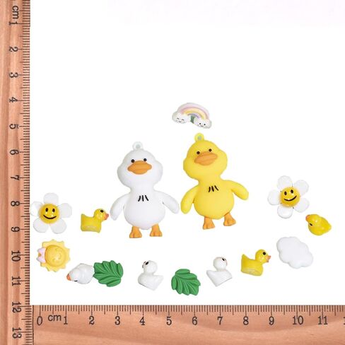 مجموعة سحر حذاء البط، سحر بطة حيوانات المزرعة ثلاثية الأبعاد، ملحقات أحذية زهرة Kawaii DIY in Kuwait