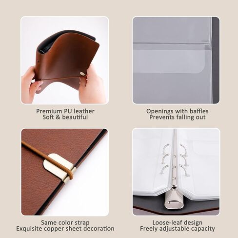 2 Pack Jewelry Organizer, Jewelry Storage Book with Pockets, PU Leather Earrings Travel Album for Ring, Necklace, Bracelets (100 Grids+100 Anti-Oxidation PVC Bags+80 Earring Cards+20 Necklace Cards) in Kuwait