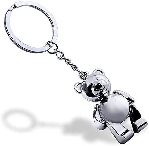 جينزوفيز سلسلة مفاتيح معدنية مبتكرة مصنوعة يدويا على شكل دب تيدي بير (دمية دب) in Kuwait