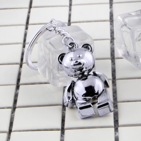 جينزوفيز سلسلة مفاتيح معدنية مبتكرة مصنوعة يدويا على شكل دب تيدي بير (دمية دب) in Kuwait