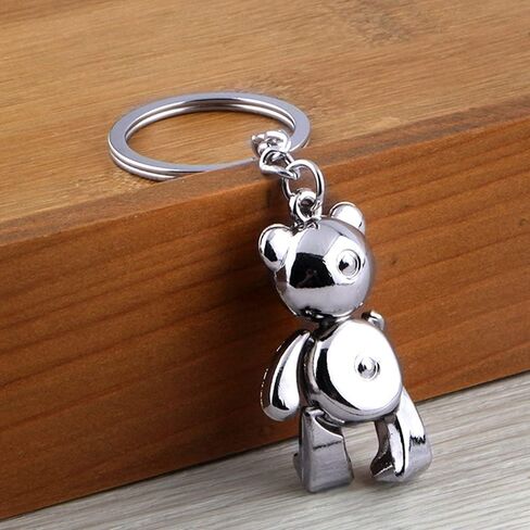 جينزوفيز سلسلة مفاتيح معدنية مبتكرة مصنوعة يدويا على شكل دب تيدي بير (دمية دب) in Kuwait