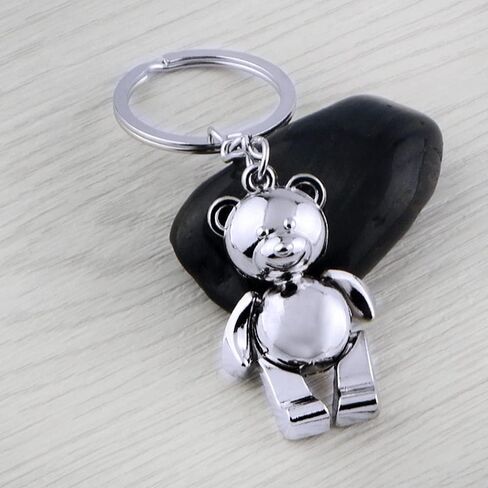 جينزوفيز سلسلة مفاتيح معدنية مبتكرة مصنوعة يدويا على شكل دب تيدي بير (دمية دب) in Kuwait