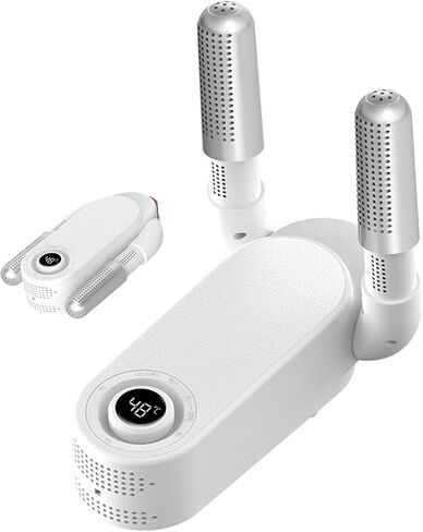 مجفف أحذية LUCKYALC: سخان كهربائي محمول لأحذية العمل والتزلج. يتميز بمنفاخ حراري، ومروحة، ومؤقت، ورف للتجفيف السريع وإزالة الروائح الكريهة. حافظ على الأساسيات دافئة وجاهزة! in Kuwait