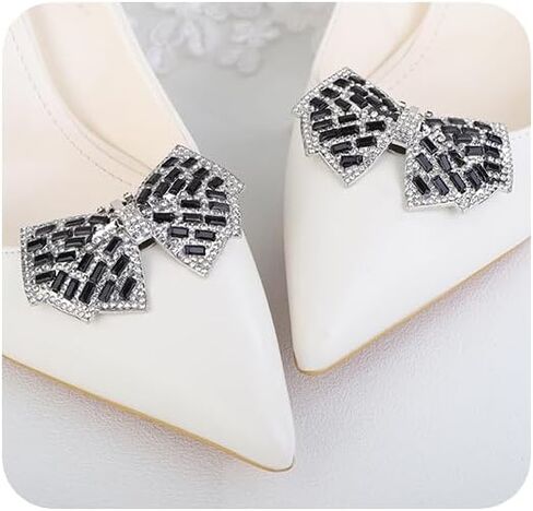 2 قطعة سباركلي القوس مشابك الأحذية انفصال إبزيم حذاء ديكور حجر الراين مشابك للأحذية السحر اكسسوارات للنساء حفل زفاف in Kuwait