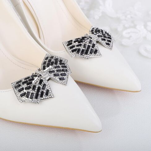 2 قطعة سباركلي القوس مشابك الأحذية انفصال إبزيم حذاء ديكور حجر الراين مشابك للأحذية السحر اكسسوارات للنساء حفل زفاف in Kuwait