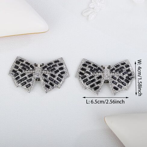 2 قطعة سباركلي القوس مشابك الأحذية انفصال إبزيم حذاء ديكور حجر الراين مشابك للأحذية السحر اكسسوارات للنساء حفل زفاف in Kuwait