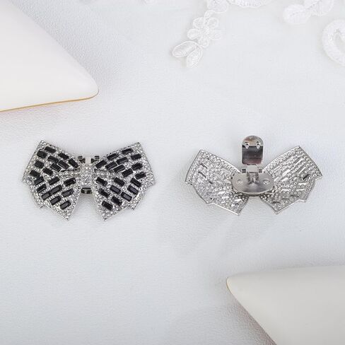 2 قطعة سباركلي القوس مشابك الأحذية انفصال إبزيم حذاء ديكور حجر الراين مشابك للأحذية السحر اكسسوارات للنساء حفل زفاف in Kuwait