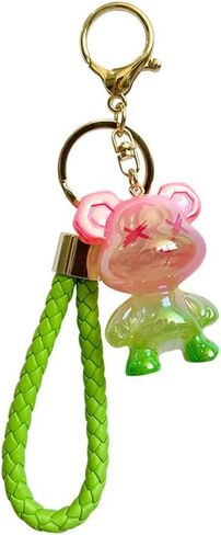 Ergugos Pink Candy Bear Keychain Resin Doll keychain Couple Gift Bag Pendant Bag Backpack Accessories Trendy Cartoon Animal Gift for Boys Girls in Saudi Arabia