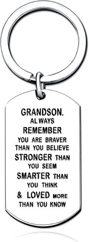 سلسلة مفاتيح حفيد الرجال الصبي الكلب، أنت أكثر شجاعة وقوة وأذكى مما تعتقد in Kuwait