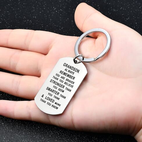 سلسلة مفاتيح حفيد الرجال الصبي الكلب، أنت أكثر شجاعة وقوة وأذكى مما تعتقد in Kuwait