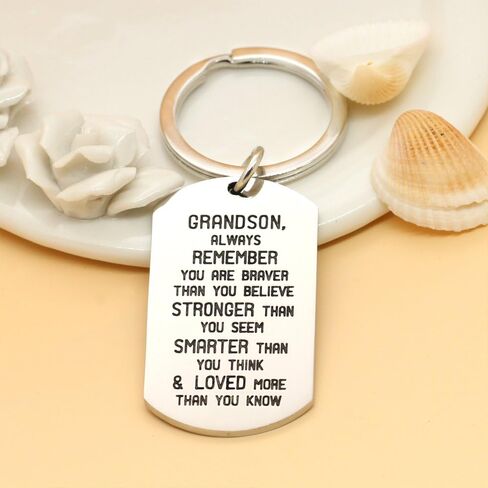 سلسلة مفاتيح حفيد الرجال الصبي الكلب، أنت أكثر شجاعة وقوة وأذكى مما تعتقد in Kuwait