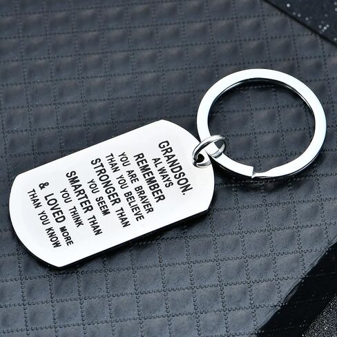 سلسلة مفاتيح حفيد الرجال الصبي الكلب، أنت أكثر شجاعة وقوة وأذكى مما تعتقد in Kuwait