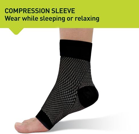 PROFOOT Plantar Fasciitis Pain Relief Kit with Shoe Insoles, Arch Support Cushions, Compression Sleeve & Foot Massage Ball, Men's Size 8-13 (4 Piece Set) in Kuwait