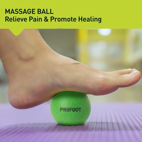 PROFOOT Plantar Fasciitis Pain Relief Kit with Shoe Insoles, Arch Support Cushions, Compression Sleeve & Foot Massage Ball, Men's Size 8-13 (4 Piece Set) in Kuwait