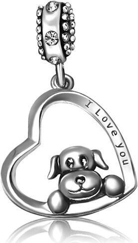 قلب الكلب أمي أحبك جوهرة الميلاد باو طباعة استرخى المرأة الخرز السحر ل أساور زوجة أمي شقيقة مجوهرات in Kuwait