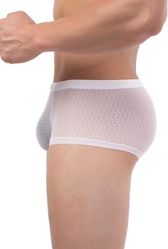 ملابس داخلية مثيرة للرجال من Hanhepee شفافة من خلال ملابس داخلية منتفخة وسروال داخلي من الدانتيل الناعم in Kuwait